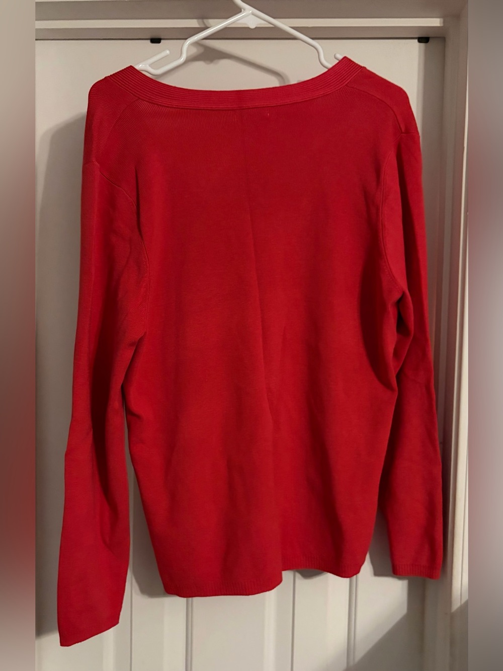 Charter Club Coral Red V-Neck Single Button Cardigan - Picture 6 of 6